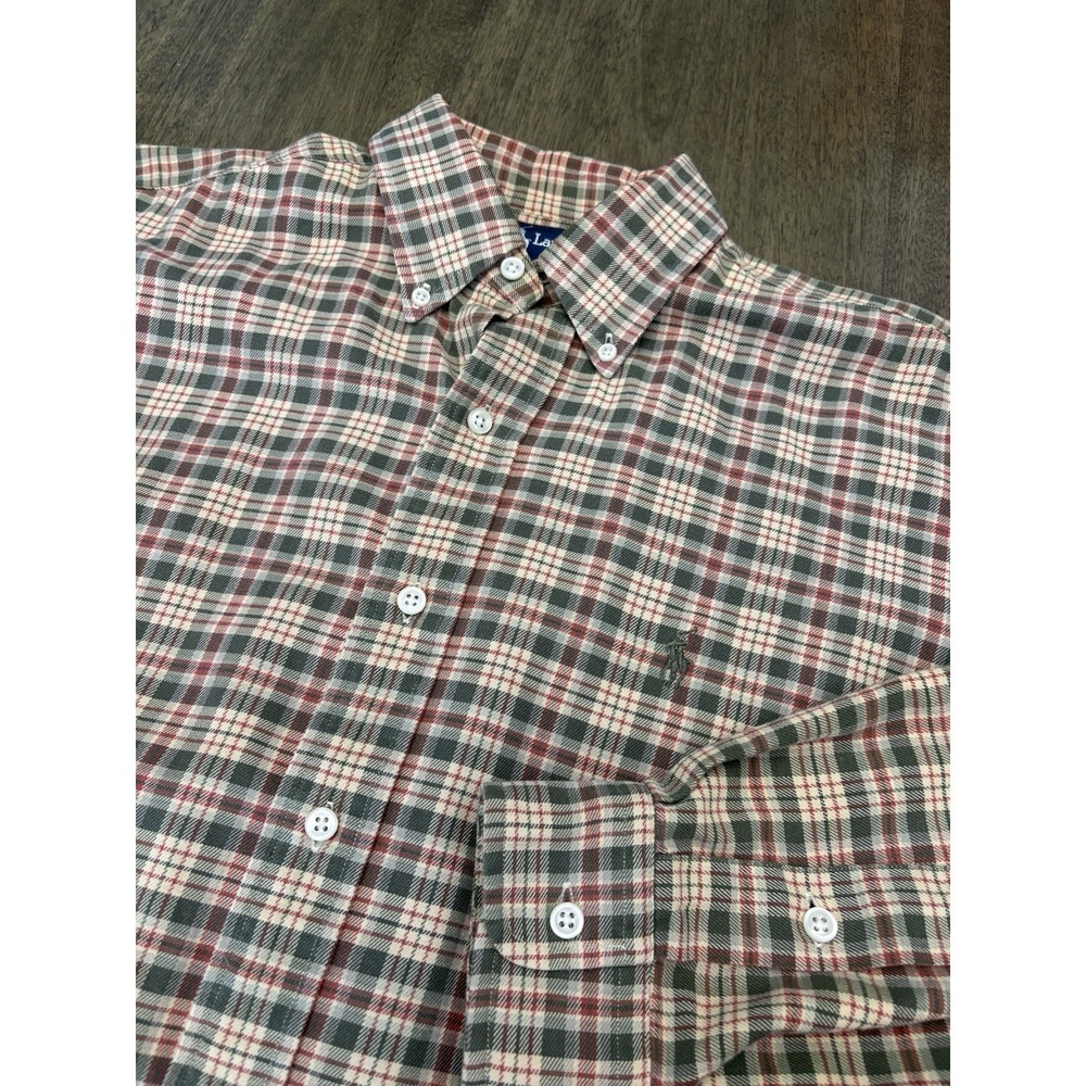 Ralph Lauren Long Sleeve Button Up Men's Size‎ Medium Plaid Cotton Blake Shirt